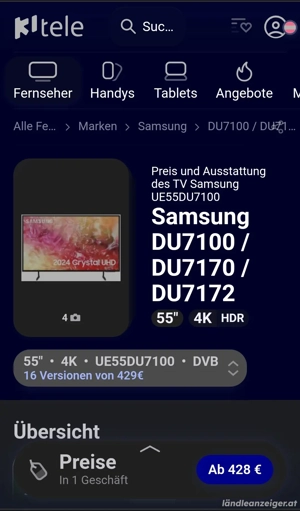 NEU Samsung TV 55 Zoll Fernseher
