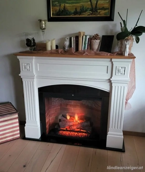 E-Kamin in Echtholz Stiloptik