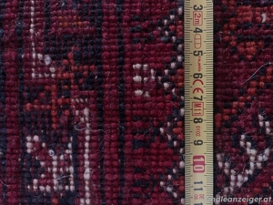 Handgeknüpfter persischer Turkmenen-Läufer - 290 x 90cm - Wolle auf Wolle - rot Bild 3