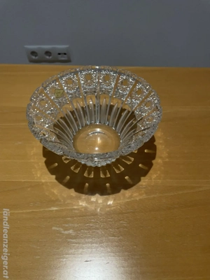 Geschliffene Kristallglasschale   Bleikristall - dekorativ & schwer Bild 2