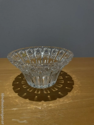Geschliffene Kristallglasschale   Bleikristall - dekorativ & schwer