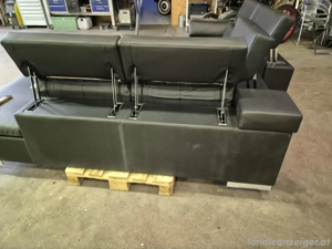 Ledercouch schwarz hochwertig Bild 4