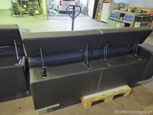 Ledercouch schwarz hochwertig Bild 5