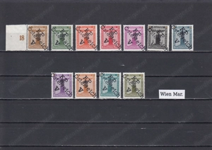 10 Briefmarken Sätze Österreich Privatausgaben mit Aufdruck Postfrisch ab 25  . Bild 6