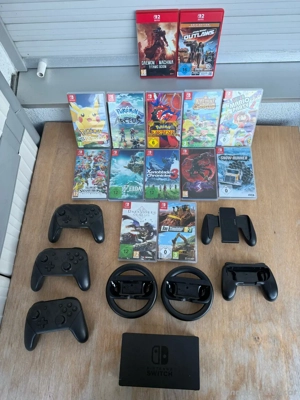 nintendo switch 1 u. 2 spiele plus zubehör