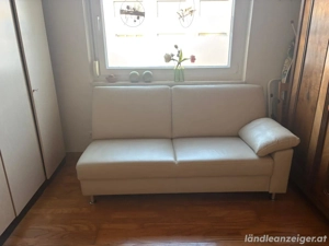Ledersofa hellbeige superzustand Bild 2