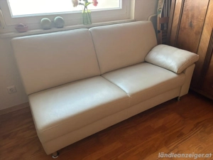 Ledersofa hellbeige superzustand Bild 3