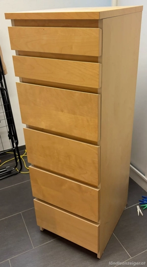 MALM Kommode mit 6 Schubladen - GRATIS Bild 3