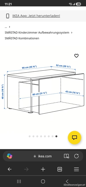 Smastad Bank mit Kasten Ikea  Bild 3