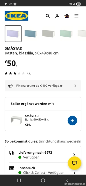 Smastad Bank mit Kasten Ikea  Bild 4