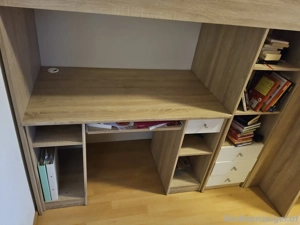 Hochbett mit Schreibtisch, Kinderzimmer Möbel Bild 2