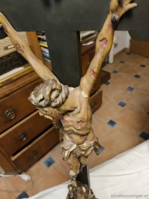 PREISREDUZIERT um -80% .... Alte Rarität! Standkreuz mit Pestchristus und Schmerzensmutter 19 Jhd.  Bild 6