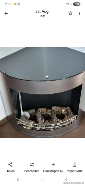 Edelstahl Gelkamin Bild 2