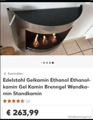 Edelstahl Gelkamin Bild 3