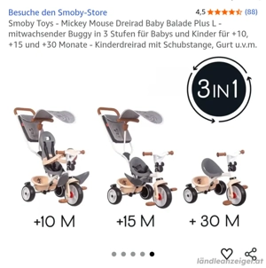 Mickey Mouse Dreirad von Smoby Bild 2