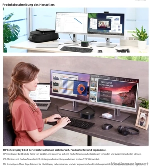 HP EliteDisplay E243i 24 Zoll Bild 3