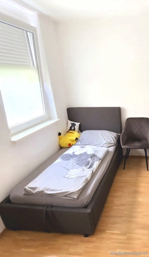 Polsterbett BILLY-TOP grau 90 200 cm mit Stauraum   fast wie neu