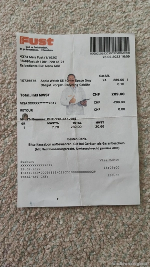 APPLE Watch SE 40mm Alu Midnigh GPS Bild 4