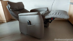 Fernseh- Relaxsessel in Echt-Leder, elektrisch verstellbar, mit Herz-Waage-Funktion und Aufstehhilfe Bild 3