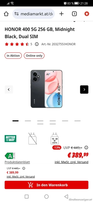 Honor 400 (512gb) Smartphone Originalverpackt Bild 2