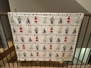 2 Stück Flächenvorhänge Motiv Leuchtturm Segelboote