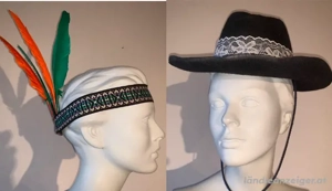 Fasching: Cowboyhut   20er-Jahre-Hut & Indianer-Kopfschmuck   je 3   Bild 2