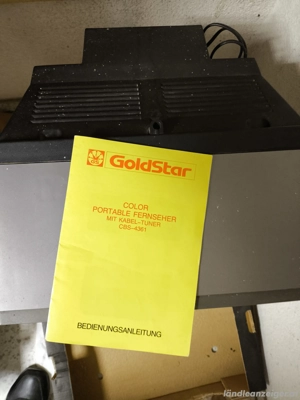 Rarität... OLDI...  kleiner GOLD STAR Portable Color-Fernseher mit Bedienungsanleitung Bild 2