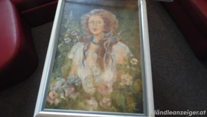 Mädchen in Blumen (Ölgemälde) Bild 3