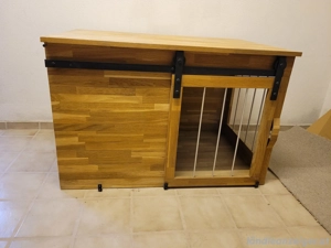 handgemachte Hundebox aus Holz Bild 3