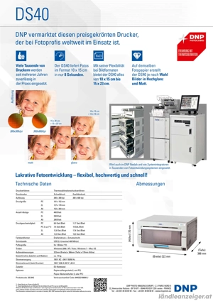 Fotodrucker Profigeräte DNP Fotolusio DS 40 mit Papier Bild 8