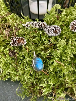 Edelstein Anhänger Labradorit   Silber Bild 2