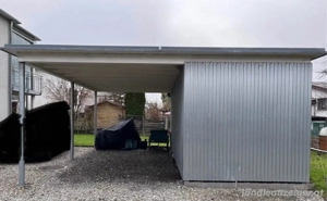 Stabiler Metall-Carport mit Geräteraum   Unterstand   Selbstabbau