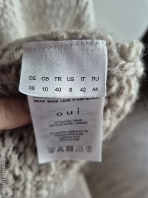 Strickjacke Oui Größe 38 hellbraun Bild 4