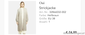 Strickjacke Oui Größe 38 hellbraun Bild 5