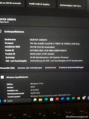 Microsoft Surface 8 pro Bild 2