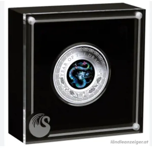 Australien: 1 Dollar 2024   Opal-Serie Drache - 1 oz. Silber in PP - sehr rar ! Bild 4