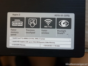 Acer Aspire 3 A315-51, generalüberholt, in hervorragendem Zustand Bild 9