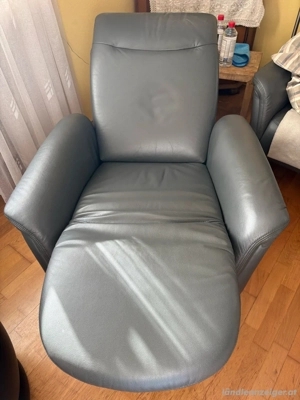 Ledercouch und Ledersessel Bild 3