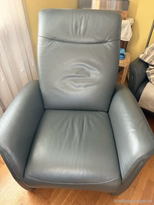 Ledercouch und Ledersessel Bild 2