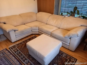 Große L-Couch (Ecksofa) mit Hocker Bild 2