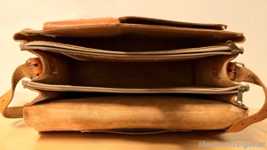 Schultasche Leder vintage Bild 3