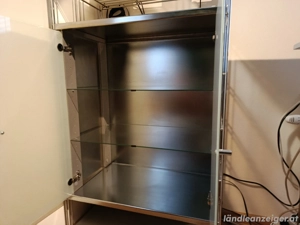 Balton Regal System BIII 380 Chrome & Glas Schrank - 117 x 63 x 38,5cm Bild 3