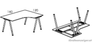 IKEA Galant Eckschreibtisch höhenverstellbar 