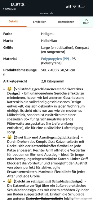 Katzentoilette mit einfacher Reinigung Bild 2