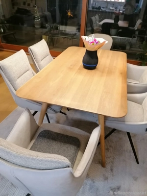 Esstisch Massivholz Eiche weiß Bild 4