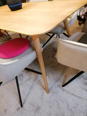 Esstisch Massivholz Eiche weiß Bild 6