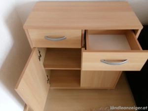 Holzkästchen mit 2 Schubladen + 2 Türen