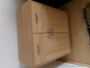 Holzkästchen mit 2 Schubladen + 2 Türen