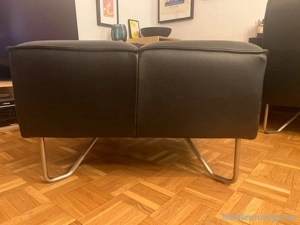 Boconcept Hocker schwarz, Leder