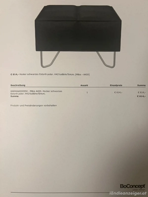 Boconcept Hocker schwarz, Leder Bild 2